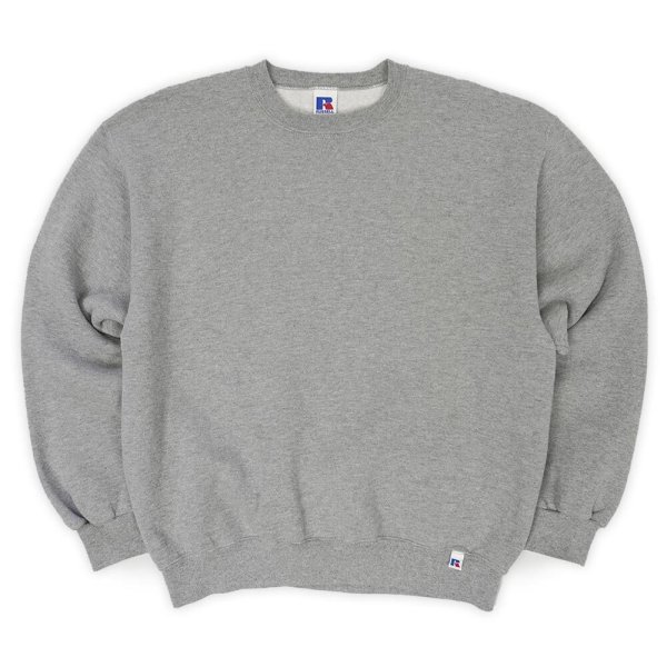 画像1: 90-00's RUSSELL 前V ブランクスウェット "HEATHER GRAY" (1)