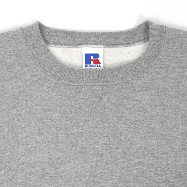 画像3: 90-00's RUSSELL 前V ブランクスウェット "HEATHER GRAY" (3)