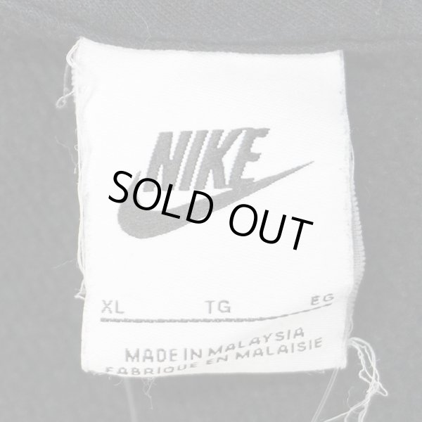 画像2: 00's NIKE スウォッシュロゴ刺繍 スウェットパーカー "BLACK" (2)