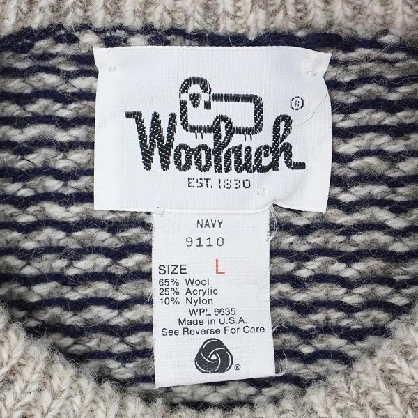 画像2: 70-80's Woolrich 総柄 ウールニット "MADE IN USA" (2)