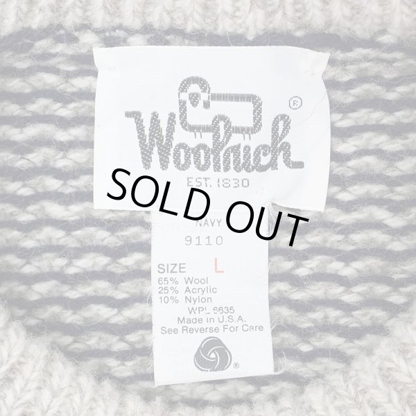 画像2: 70-80's Woolrich 総柄 ウールニット "MADE IN USA" (2)