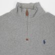 画像2: 00's Polo Ralph Lauren ハーフジップ コットンニット "GRAY" (2)