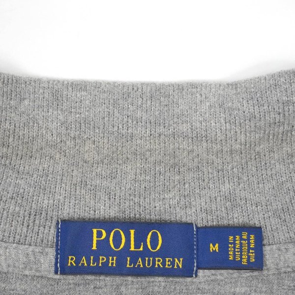 画像4: 00's Polo Ralph Lauren ハーフジップ コットンニット "GRAY" (4)