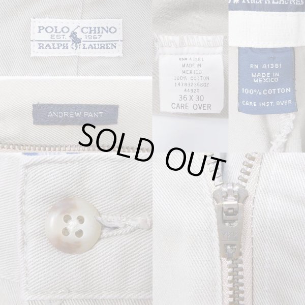 画像3: 90's Polo Ralph Lauren 2タック チノトラウザー "ANDREW PANT" (3)