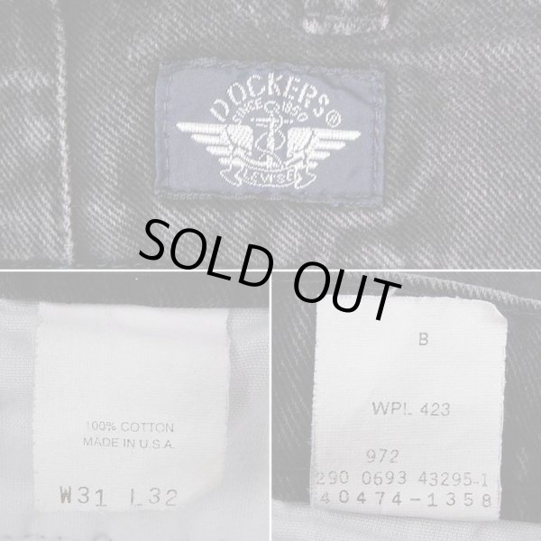 画像3: 90's DOCKERS 2タック ブラックデニムトラウザー "MADE IN USA" (3)