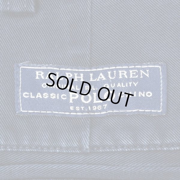 画像3: 90's Polo Ralph Lauren 2タック チノトラウザー “ANDREW PANT / NAVY / W34 L30” (3)