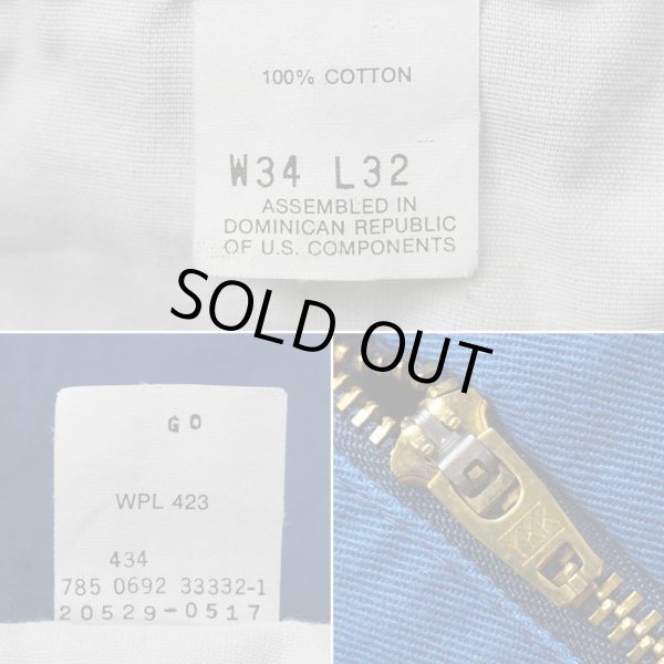 画像4: Early 90's DOCKERS 2タック チノトラウザー “BLUE / W34 L32” (4)