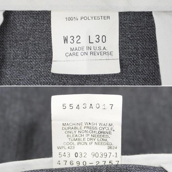 画像4: Early 90's Levi's アクションスラックス “CHARCOAL HEATHER / MADE IN USA / W32 L30” (4)