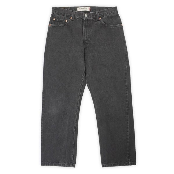 画像1: 08's Levi's 505 ブラックデニムパンツ "W34 L30" (1)
