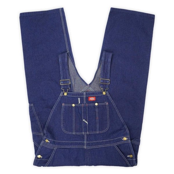 画像1: Early 00's Dickies デニムオーバーオール "Dark Indego / W38 L30" (1)