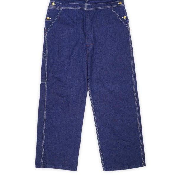 画像2: Early 00's Dickies デニムオーバーオール "Dark Indego / W38 L30" (2)