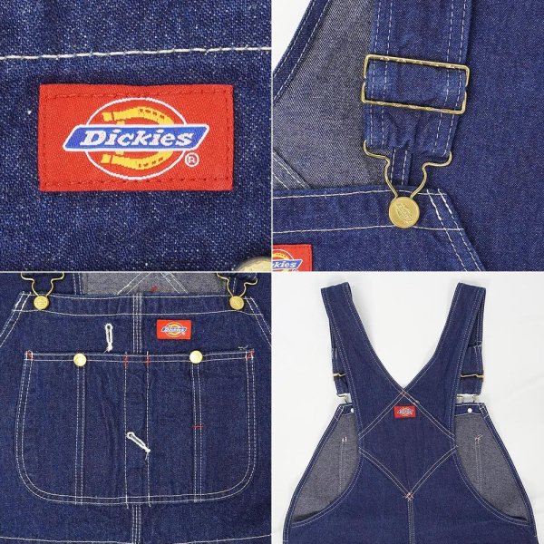 画像5: Early 00's Dickies デニムオーバーオール "Dark Indego / W38 L30" (5)