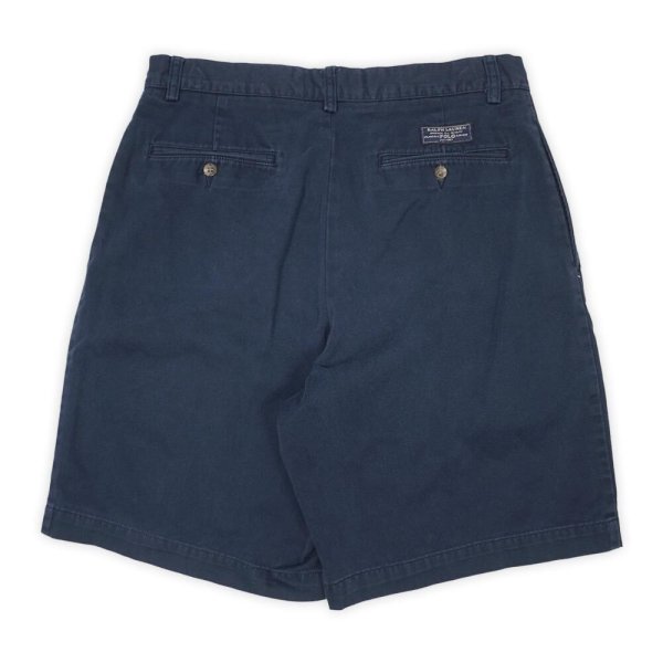 画像2: 90's Polo Ralph Lauren 2タック チノショーツ "TYLER SHORT / NAVY" (2)