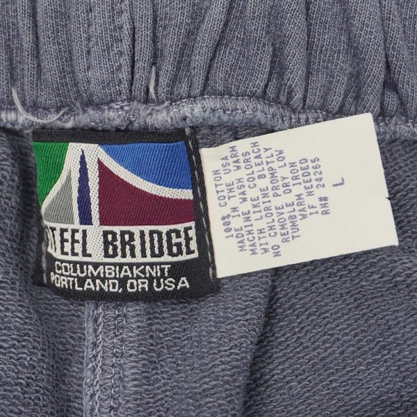 画像3: 90's STEEL BRIDGE フレンチテリー ショーツ "FADE NAVY / MADE IN USA / DEADSTOCK" (3)
