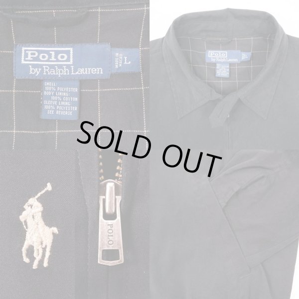 画像3: 00's Polo Ralph Lauren チンスト付き スウィングトップ "BLACK" (3)