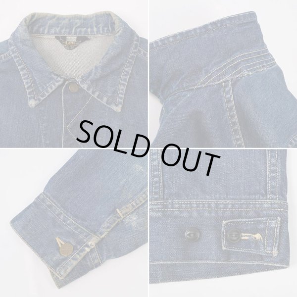 画像5: Early 60's Lee 101-J デニムジャケット "三角タグ / 44 LONG" (5)