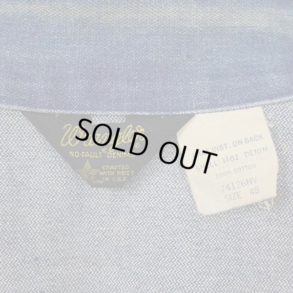 画像3: 80's Wrangler 74126NV デニムジャケット "MADE IN USA / size48" (3)