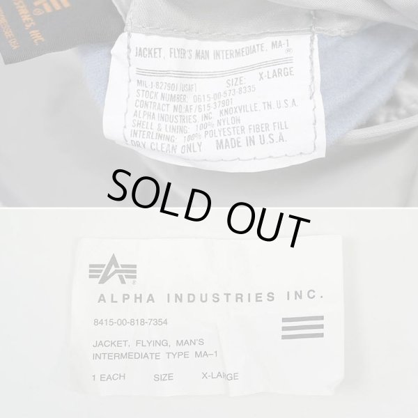 画像4: 90-00's ALPHA INDUSTRIES MA-1 フライトジャケット "DEADSTOCK / MADE IN USA" (4)