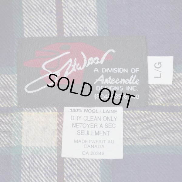 画像3: 00's AT&T レザー切り替え ウールスタジャン "MADE IN CANADA" (3)