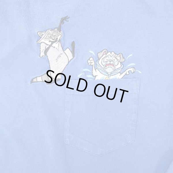 画像3: 90's Disney キャラクター刺繍 L/S ポケットTシャツ (3)