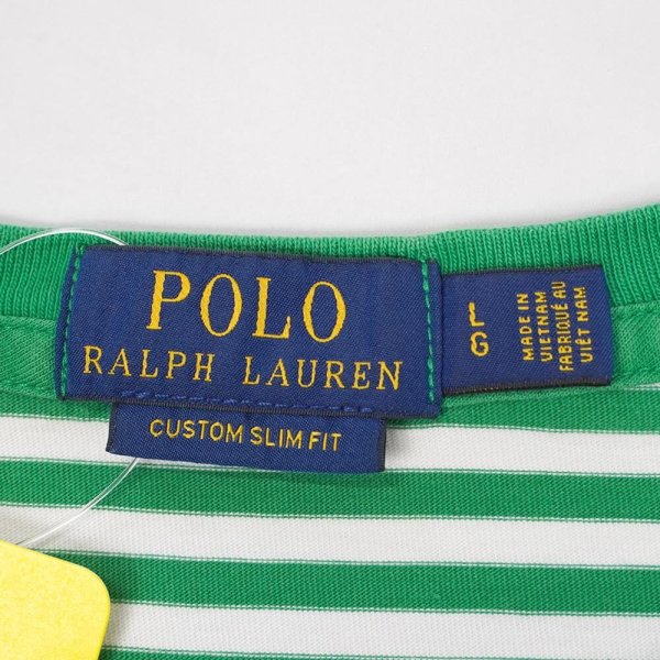 画像2: 00's Polo Ralph Lauren ボーダーTシャツ “GREEN × WHITE” (2)