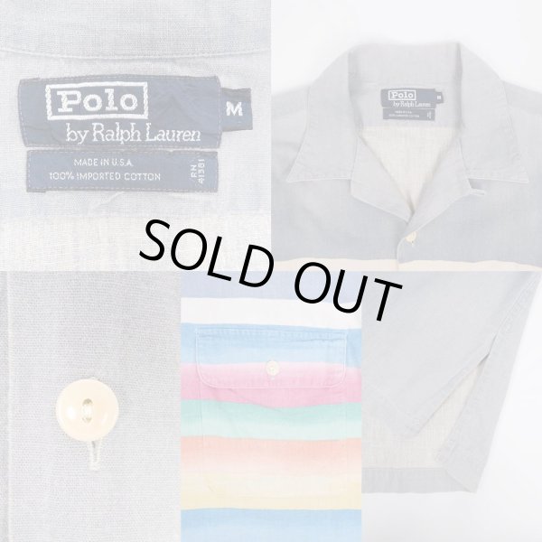 画像3: 90's Polo Ralph Lauren S/S オープンカラーシャツ "MADE IN USA" (3)