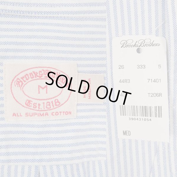 画像3: 00's Brooks Brothers ストライプ柄 マチ付きボタンダウンシャツ "DEADSTOCK" (3)