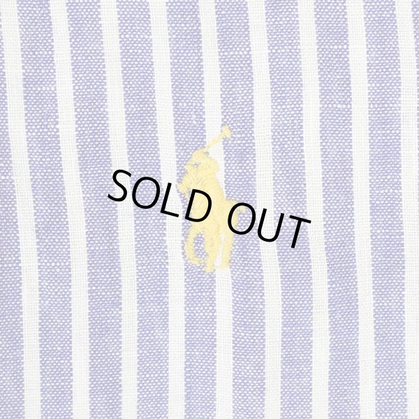 画像3: 00's Polo Ralph Lauren ストライプ柄 リネンボタンダウンシャツ (3)