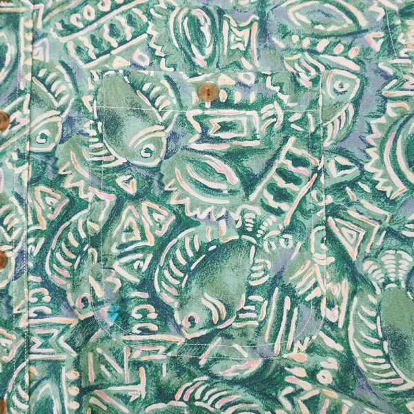 画像4: Early 90's CHAPS RALPH LAUREN 総柄 S/S ボタンダウンシャツ (4)