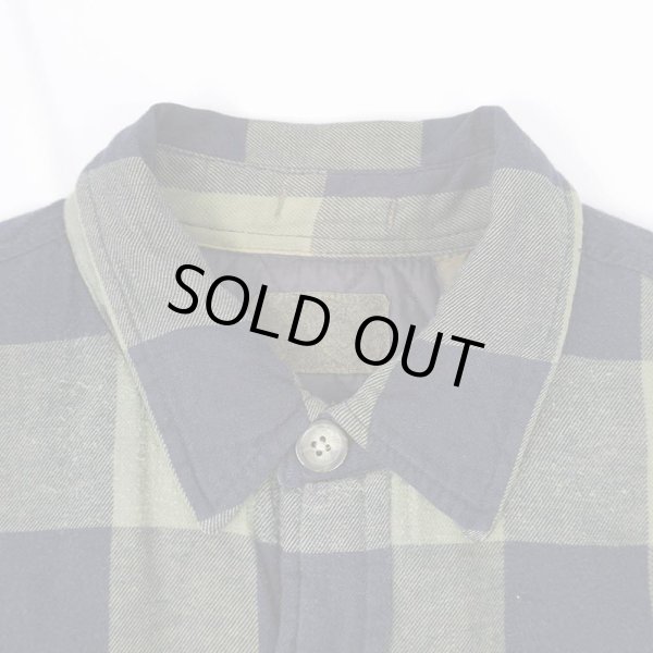 画像3: 90's ST.JOHN’S BAY キルティングライナー ネルシャツ “OLIVE × NAVY” (3)