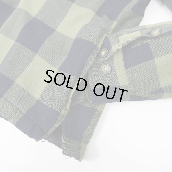 画像4: 90's ST.JOHN’S BAY キルティングライナー ネルシャツ “OLIVE × NAVY” (4)