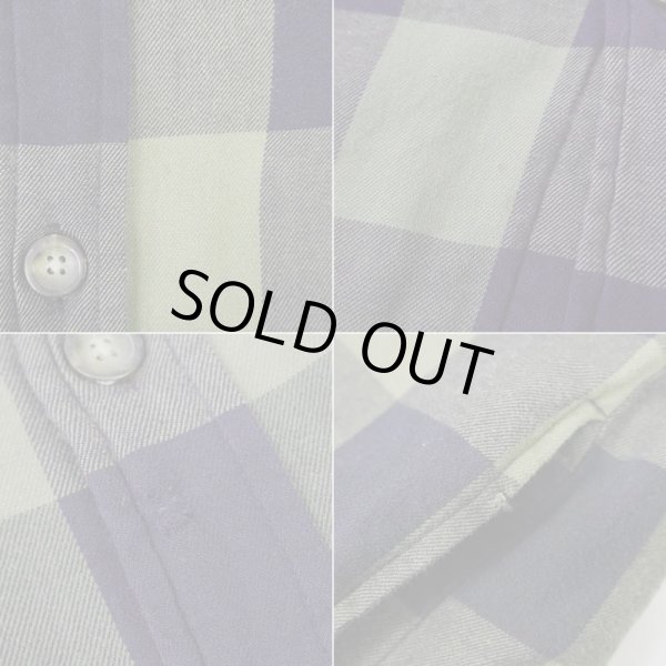 画像5: 90's ST.JOHN’S BAY キルティングライナー ネルシャツ “OLIVE × NAVY” (5)