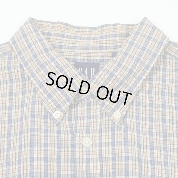 画像4: Early 00's OLD GAP マチ付き ボタンダウンシャツ (4)