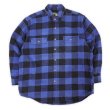 画像1: 00's Field & Stream ブロックチェック柄 ヘビーネルシャツ "Blue × Black" (1)