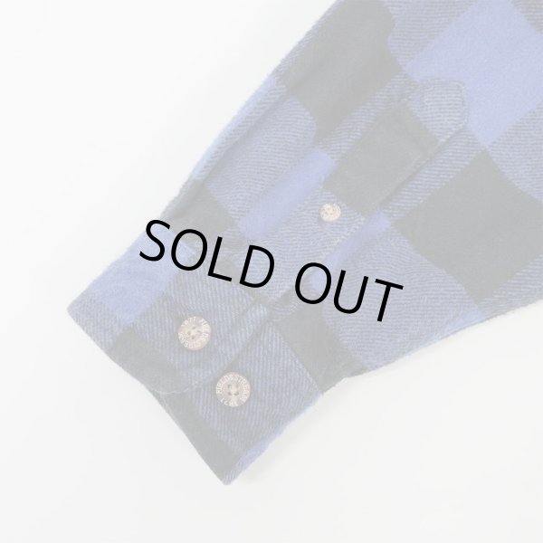 画像3: 00's Field & Stream ブロックチェック柄 ヘビーネルシャツ "Blue × Black" (3)