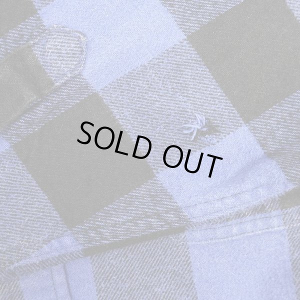 画像4: 00's Field & Stream ブロックチェック柄 ヘビーネルシャツ "Blue × Black" (4)