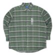 画像1: 90's TOWNCRAFT フランネル ボタンダウンシャツ "DEADSTOCK / Olive Plaid" (1)