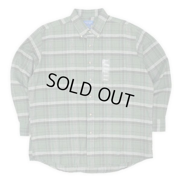 画像1: 90's TOWNCRAFT フランネル ボタンダウンシャツ "DEADSTOCK / Olive Plaid" (1)