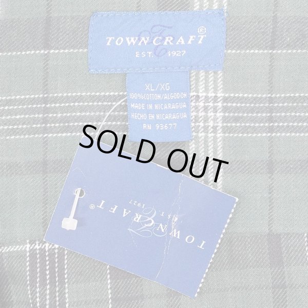 画像2: 90's TOWNCRAFT フランネル ボタンダウンシャツ "DEADSTOCK / Olive Plaid" (2)