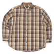 画像1: Late 90's ST JOHN'S BAY ヘビーネルシャツ “Ombre Plaid” (1)