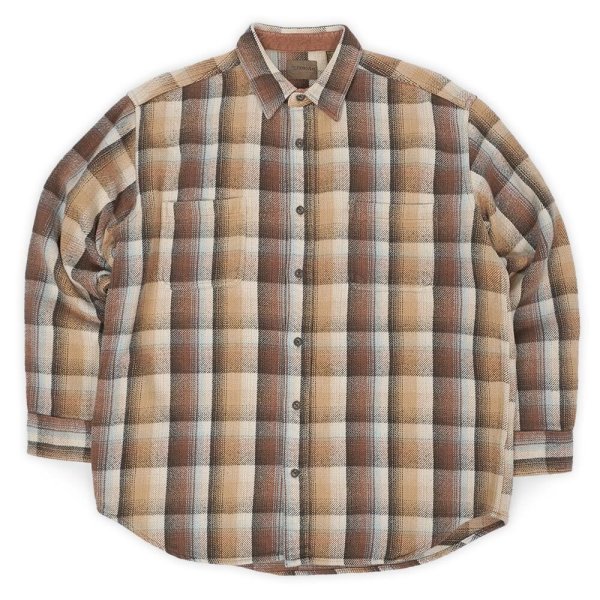 画像1: Late 90's ST JOHN'S BAY ヘビーネルシャツ “Ombre Plaid” (1)