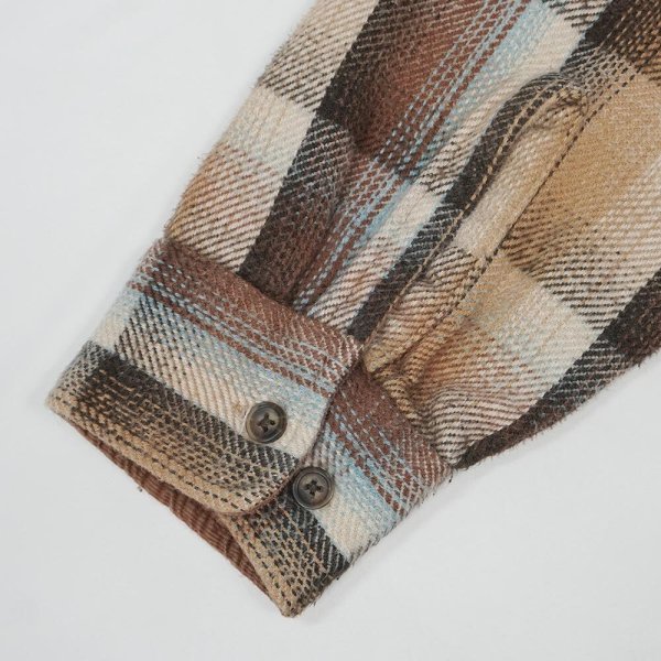 画像4: Late 90's ST JOHN'S BAY ヘビーネルシャツ “Ombre Plaid” (4)