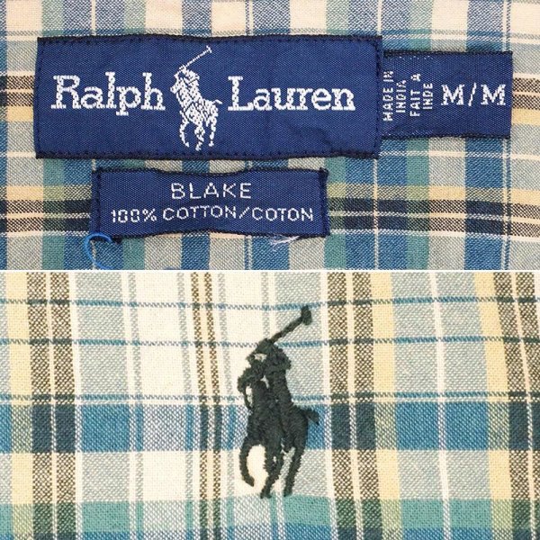 画像2: 90's Polo Ralph Lauren ボタンダウンシャツ "BLAKE" (2)