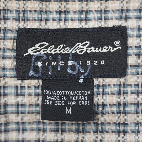 画像2: 00's Eddie Bauer S/S シアサッカーボタンダウンシャツ (2)