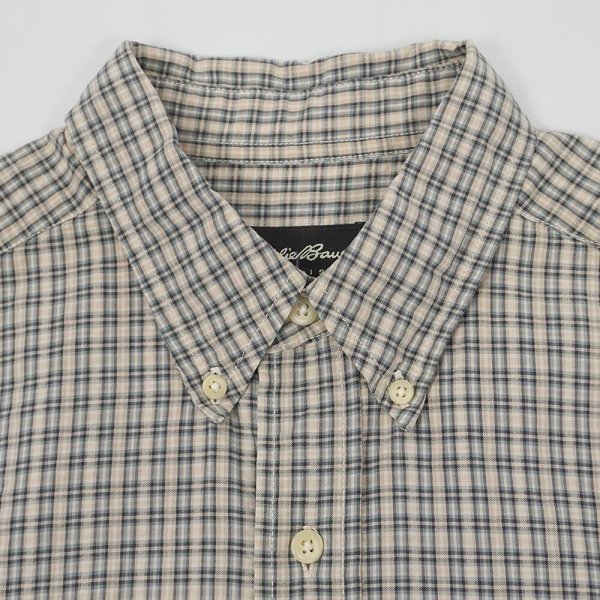 画像3: 00's Eddie Bauer S/S シアサッカーボタンダウンシャツ (3)