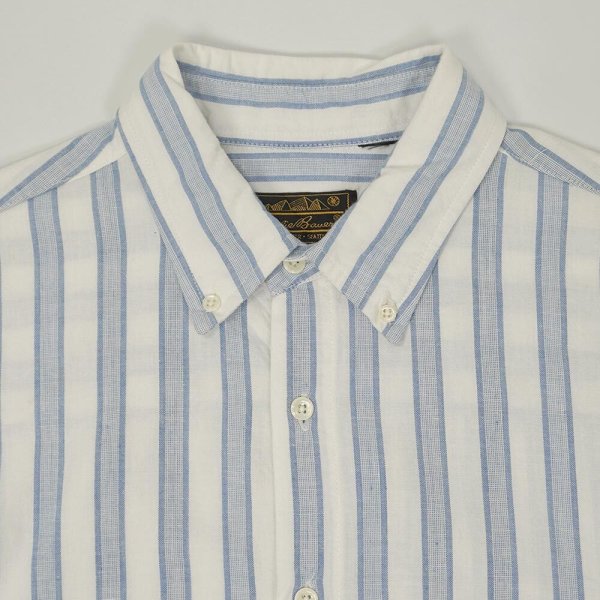 画像3: 90's Eddie Bauer マルチストライプ柄 ボタンダウンシャツ "黒タグ" (3)