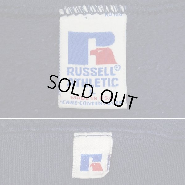 画像2: 90's RUSSELL 前V ブランクスウェット "NAVY / MADE IN USA" (2)