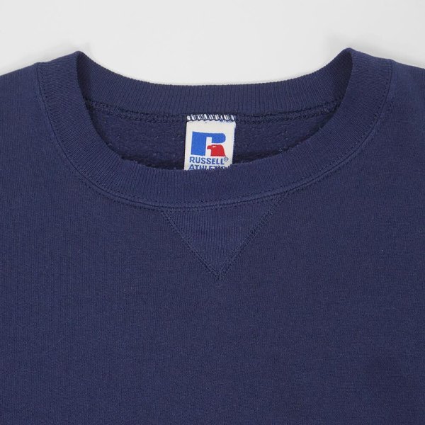 画像3: 90's RUSSELL 前V ブランクスウェット "NAVY / MADE IN USA" (3)