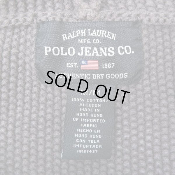 画像3: 90's POLO JEANS コットンニット メキシカンパーカー (3)