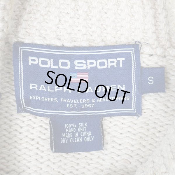 画像3: 90's POLO SPORT ショールカラーニット "SILK 100%" (3)